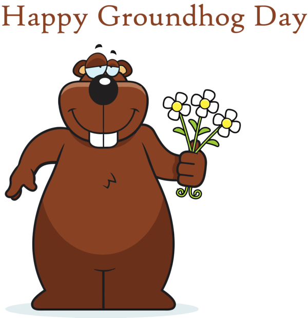 Groundhog Day Cartoon For Celebration 2020 PNG Image