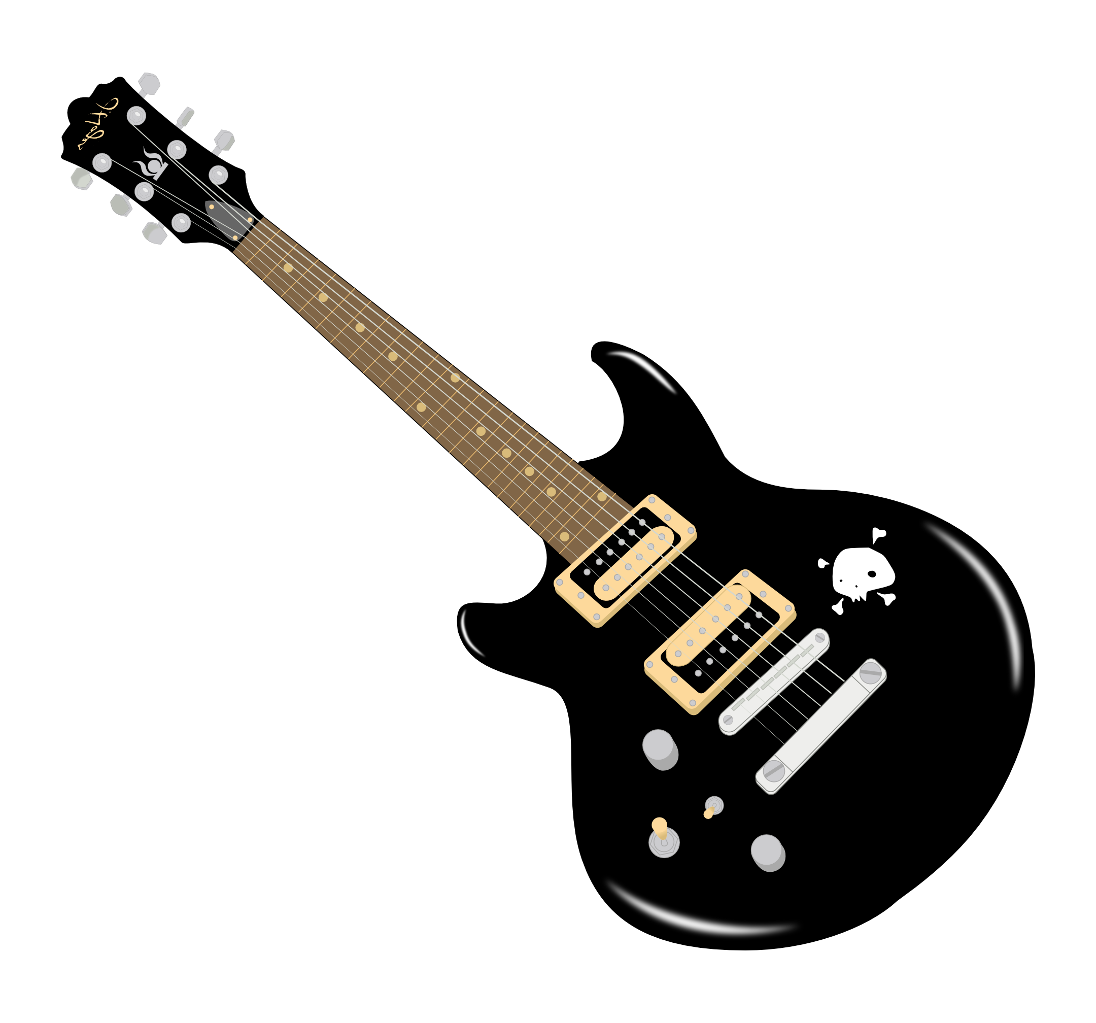 Guitar Black Rock Free HD Image PNG Image