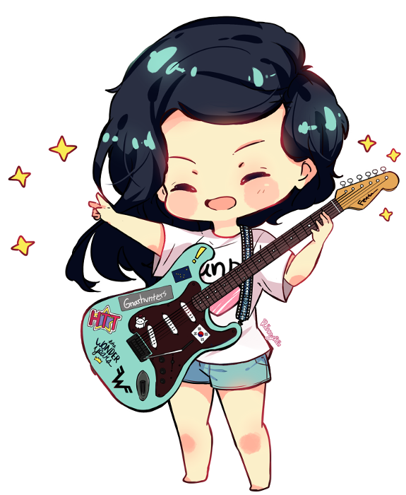 Guitar Girl Pic Free HQ Image PNG Image