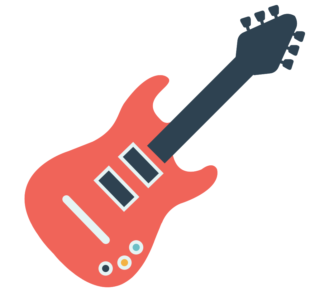 Guitar Vector Red PNG Image High Quality PNG Image