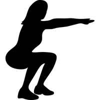 Squat Silhouette Free HD Image PNG