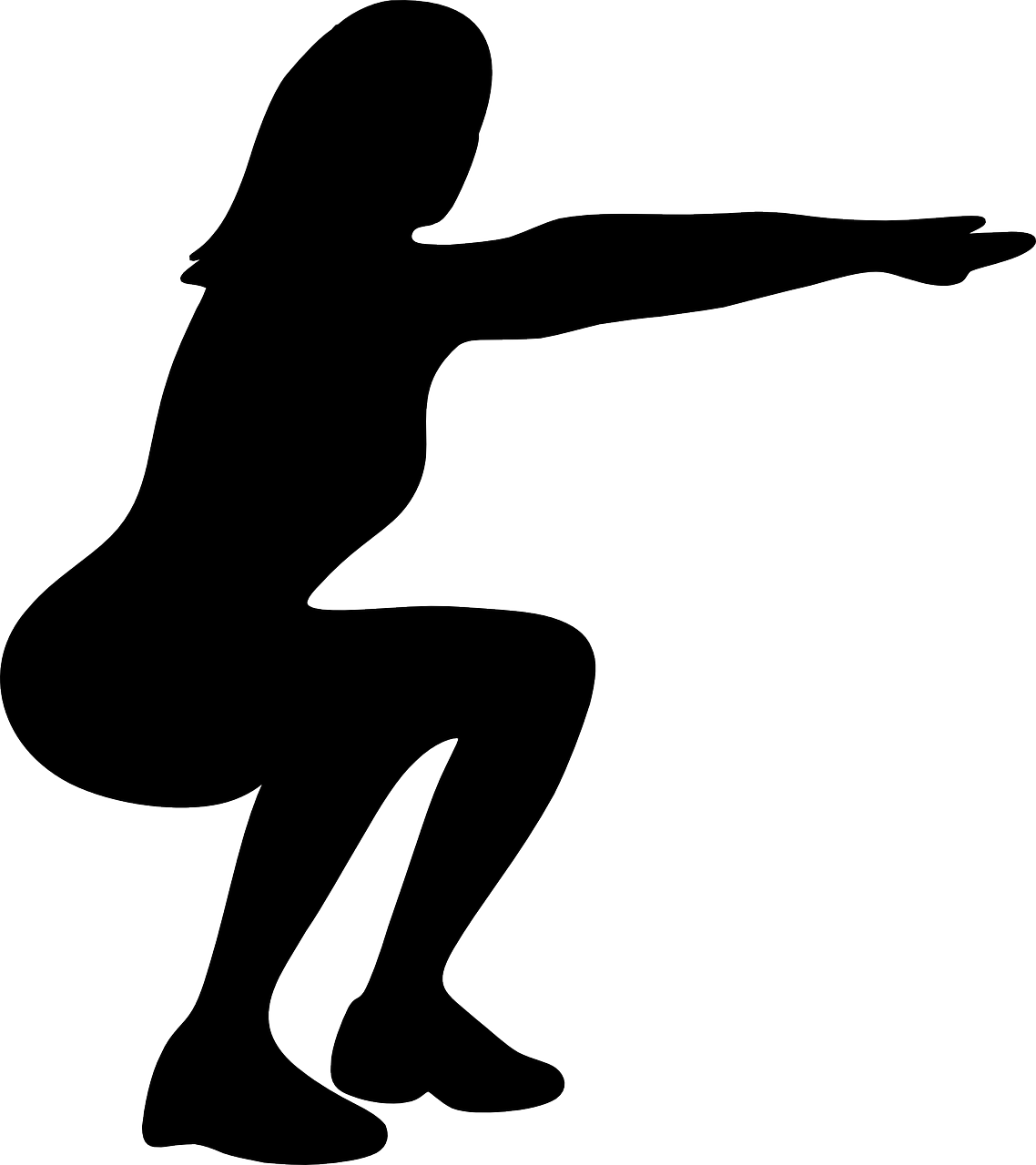 Squat Silhouette Free HD Image PNG Image