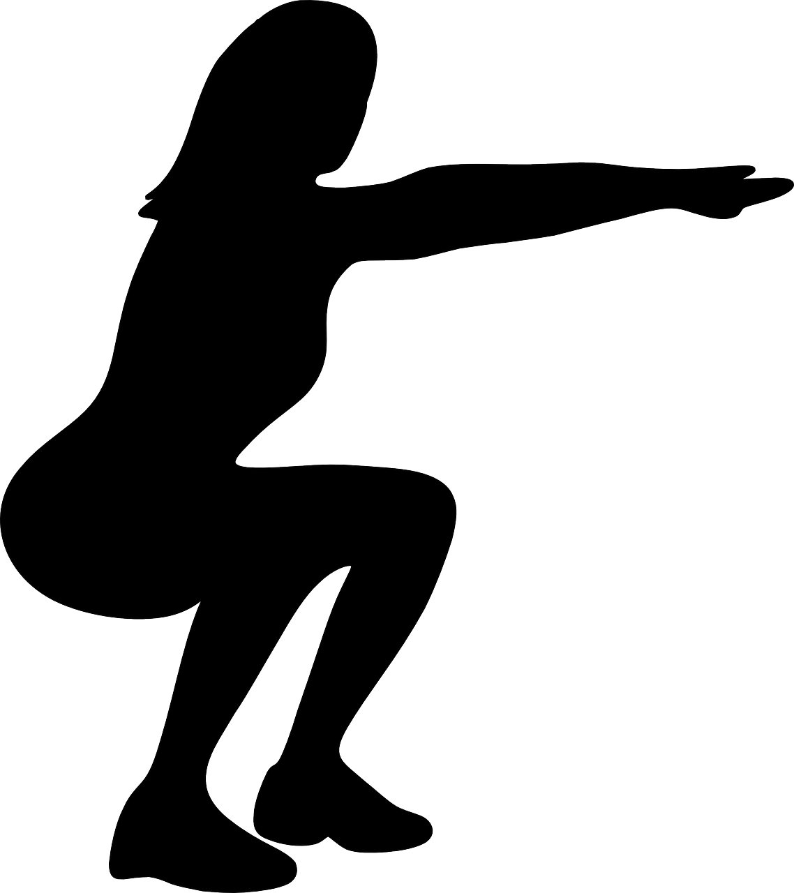 Squat Silhouette Free HD Image Transparent PNG Image