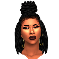 Sims Hair Hairstyle Forehead Afro PNG Download Free PNG Image