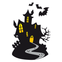 Ghost Haunted Castle Halloween Cartoon Free Clipart HQ