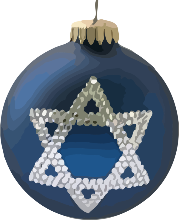 Hanukkah Christmas Ornament Blue For Happy Greeting Cards PNG Image