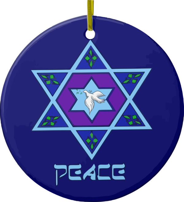 Hanukkah Cobalt Blue Ornament Electric For Happy Day PNG Image