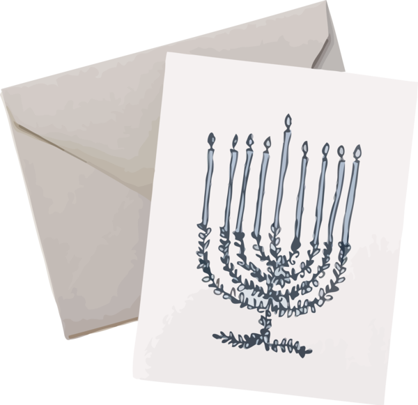 Hanukkah Menorah Candle Holder For Happy Greeting Cards PNG Image
