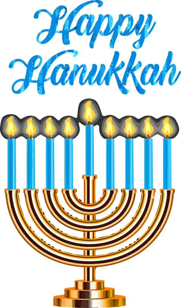 Hanukkah Menorah Candle Holder For Happy Decoration PNG Image