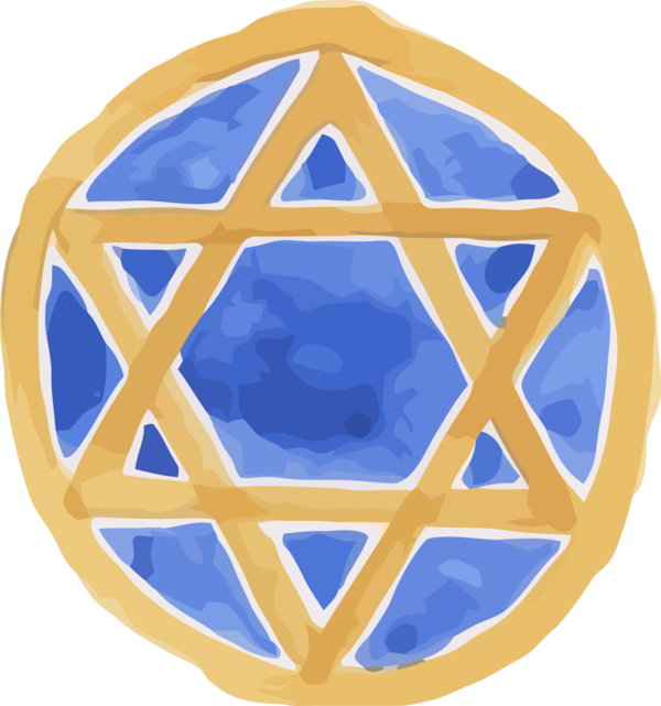 Hanukkah Electric Blue Symbol Circle For Happy Day 2020 PNG Image