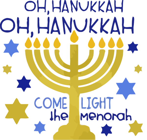 Hanukkah Menorah Candle Holder For Celebration PNG Image