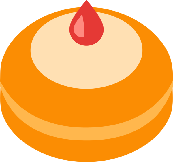 Hanukkah Orange Circle Yellow For Happy Song PNG Image