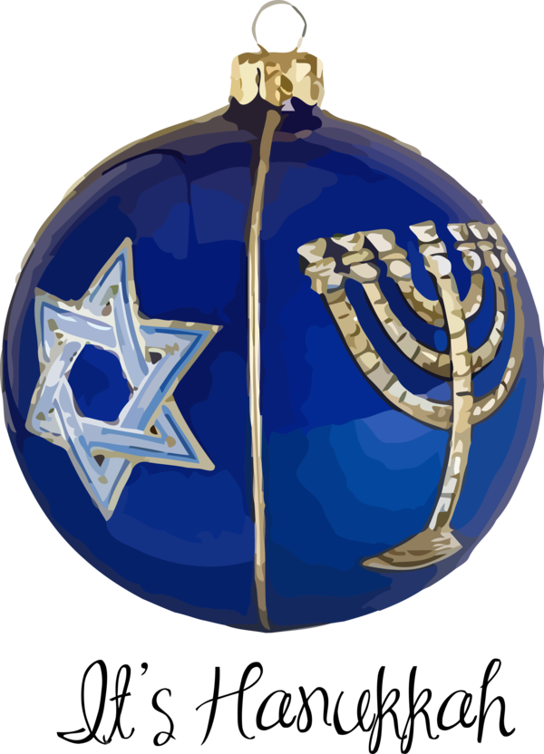 Hanukkah Christmas Ornament Holiday Cobalt Blue For Happy Ecards PNG Image