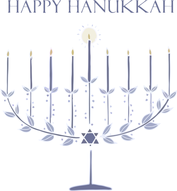 Hanukkah Menorah Candle Holder For Around The World PNG Image
