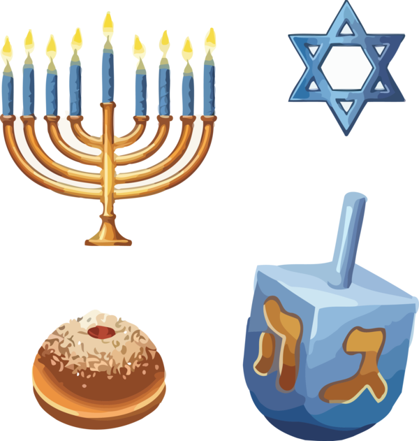Hanukkah Menorah Candle Holder For Happy Around The World PNG Image