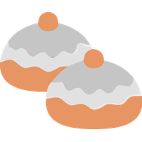 Hanukkah Orange Cartoon Cloud For Happy Fireworks