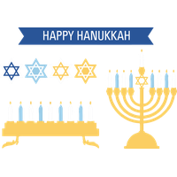 Hanukkah Menorah Candle Holder For Happy Colors