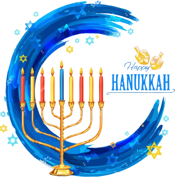 Hanukkah Menorah For Happy Wishes PNG Image