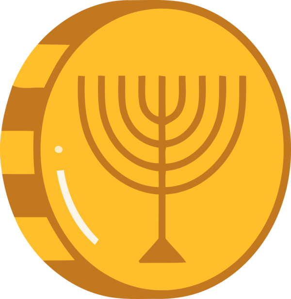 Hanukkah Yellow Circle Symbol For Happy Themes PNG Image