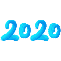 New Year 2020 Blue Aqua Turquoise For Happy day PNG