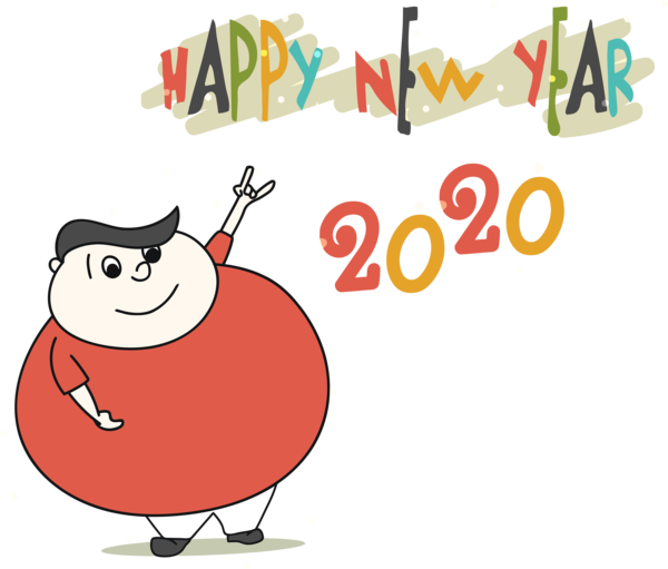 New Year Cartoon Happy Plant For 2020 celebration 2020 PNG Image