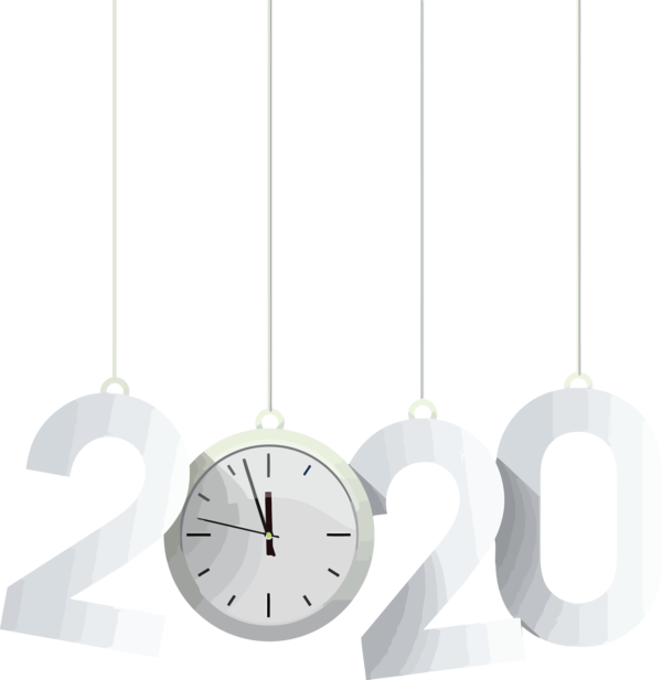 New Years 2020 Clock Wall Pendulum For Happy Year Destinations PNG Image