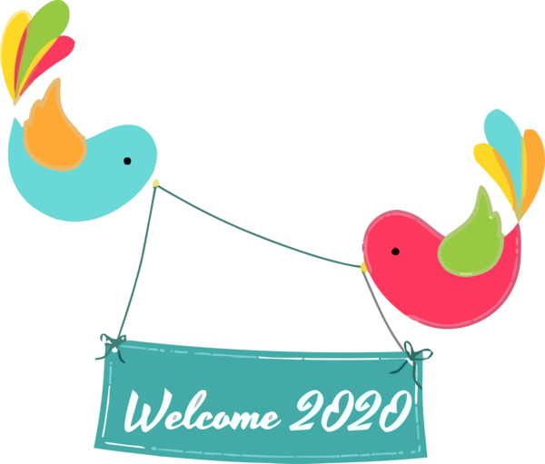 New Year Font Logo For Happy 2020 Quote PNG Image