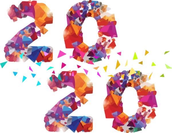 New Year Font Party Supply Confetti For Happy 2020 Carol PNG Image