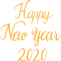 Download New Year 2020 Font Text Calligraphy For Happy Party 2020 Hq Png Image Freepngimg