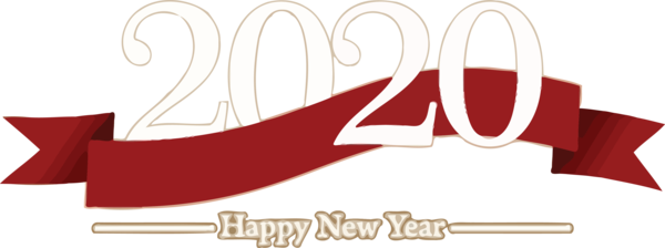 New Year 2020 Font Text Logo For Happy Ideas PNG Image