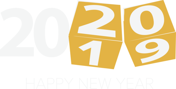New Years 2020 Font Text Yellow For Happy Year Lanterns PNG Image