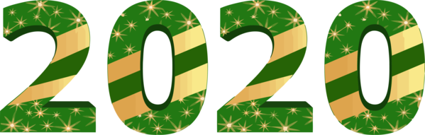 New Years 2020 Green Candy Cane Christmas For Happy Year Celebration PNG Image
