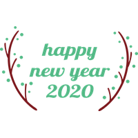New Year Green Text Font For Happy 2020 Carol