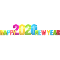 New Year Green Text Font For Happy 2020 Poem