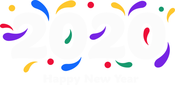 New Year 2020 Heart Font Smile For Happy Around The World PNG Image
