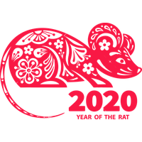 New Year 2020 Line Art Font Coloring Book For Happy Party 2020