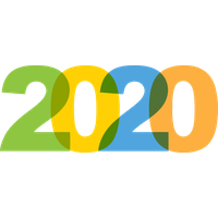 New Year Line Font Logo For Happy 2020 Ball Drop Transparent PNG Image