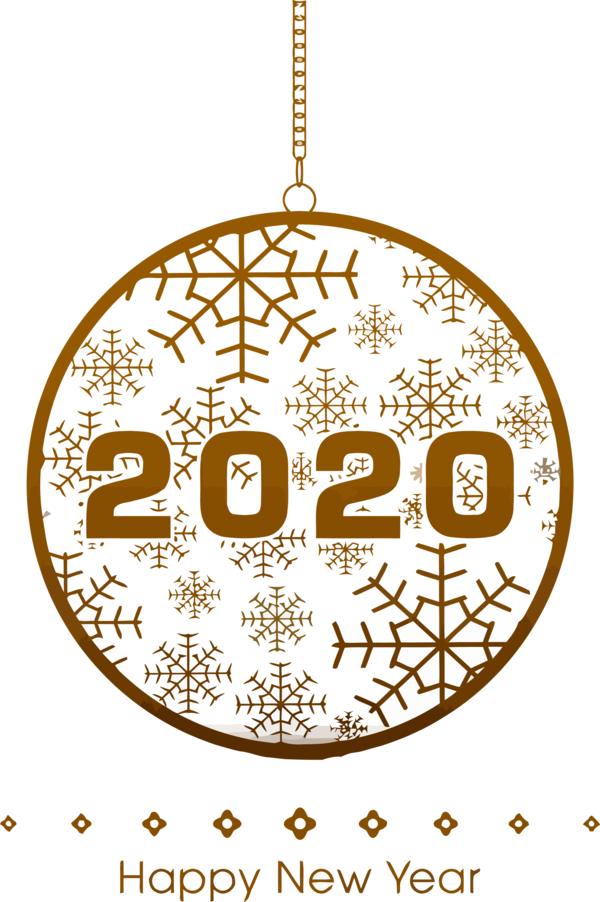 New Year 2020 Ornament Font Circle For Happy Colors PNG Image