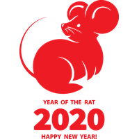 New Year 2020 Red Text Font For Happy Goals