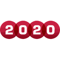 New Years 2020 Red Text Font For Happy Year Eve Party
