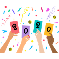 New Year 2020 Text Celebrating Line For Happy Poem