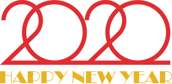 New Years 2020 Text Font For Happy Year Poem PNG Image