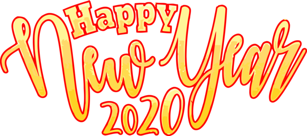 New Year Text Font For Happy 2020 Eve Party 2020 PNG Image