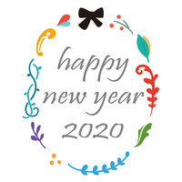 New Year Text Font Happy For 2020 Carol
