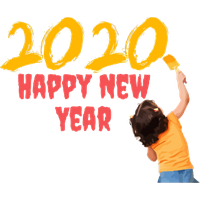 New Year Text Font Happy For 2020 Ecards
