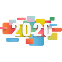New Years 2020 Text Font Line For Happy Year Eve