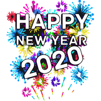 New Year Text Font Line For Happy 2020 Resolutions