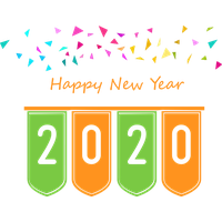 New Year Text Font Line For Happy 2020 Eve Party 2020