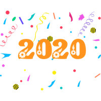 New Year Text Font Line For Happy 2020 Celebration 2020