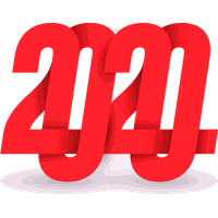 New Years 2020 Text Font Line For Happy Year Festival